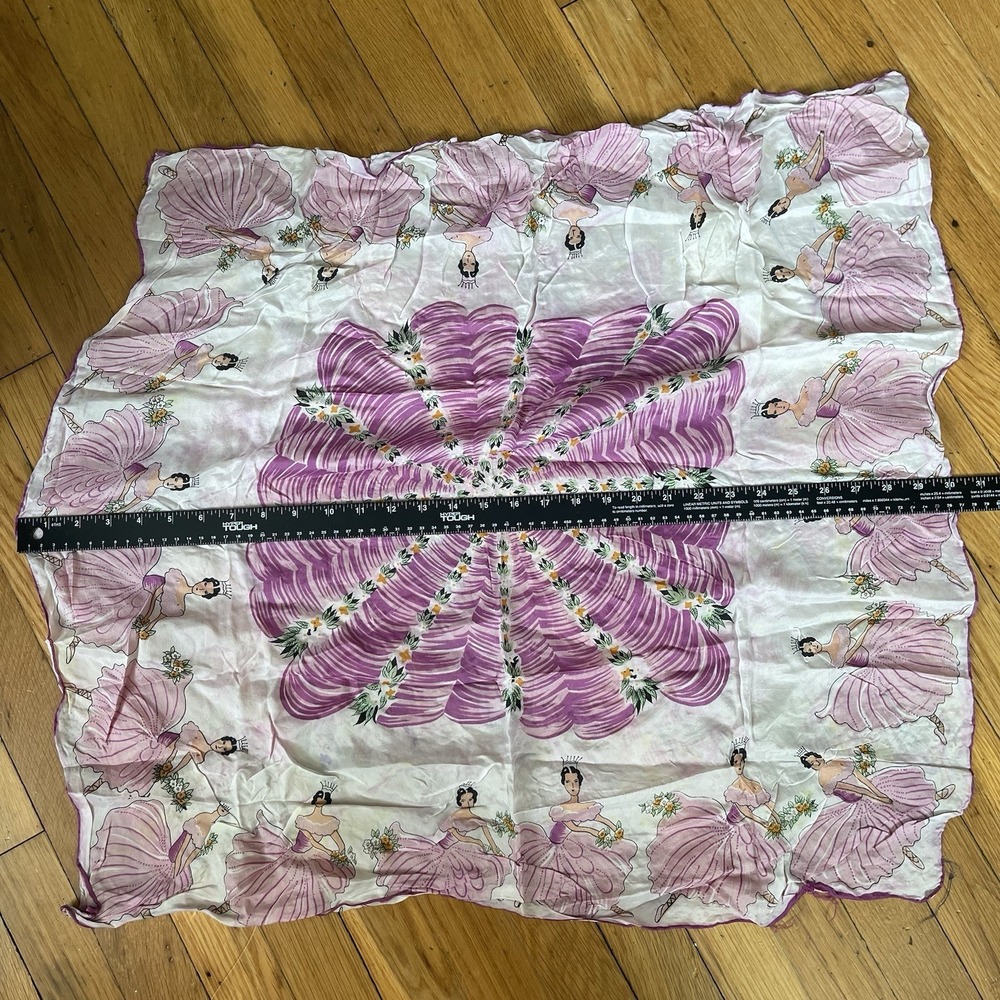 Pink Ballerina Princess 30" Square Scarf Elegant Pretty Girly Room Decor - Picture 3 of 3